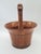 Wood Mid-Century Rustic Folk Wooden Bucket or Vessel with Handle, 1960s For Sale - Image 7 of 9