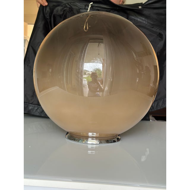 Italian Table Lamp Murano Glass by SimoEng in Varnished Fume' For Sale - Image 15 of 17