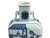 Chinese Blue White Porcelain Hexagonal Figural Graphic Art Vase For Sale - Image 9 of 15