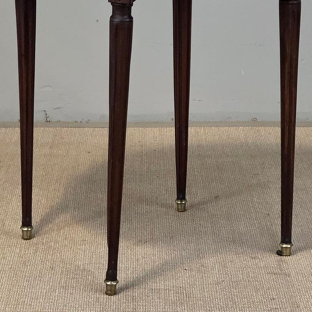 Antique French Louis XVI Mahogany Marble Top Bouillotte Table For Sale In Dallas - Image 6 of 18