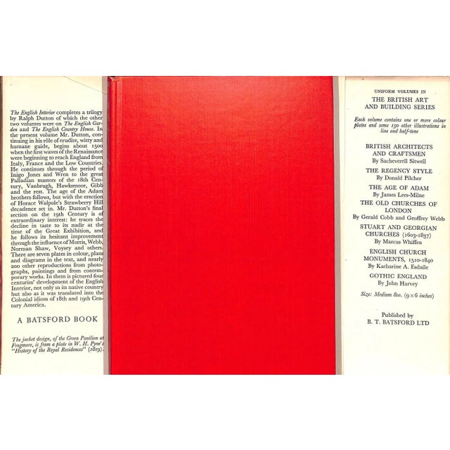 DUTTON, Ralph [192] pp. B.T. Batsford Ltd 1948 9" x 6 1/4" The jacket design, of the Green Pavilion at Frogmore, is a...