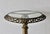 Brass 1970s Pierced Reticulated Brass Pedestal Glass Top Drinks Side Table For Sale - Image 8 of 18