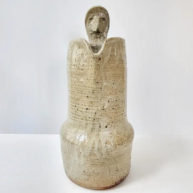 Large French Anthropomorphic Vase in Sandstone, 1960s For Sale - Image 4 of 10