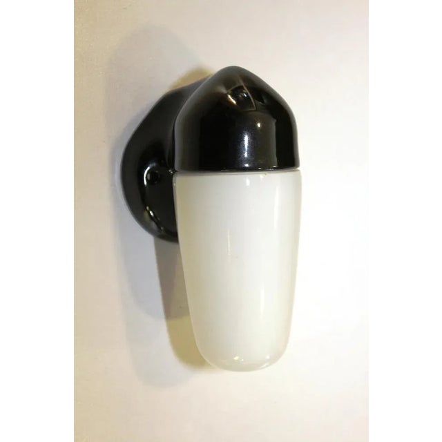 Black German Wall Light by Wilhelm Wagenfeld for Lindner, 1950s For Sale - Image 8 of 9
