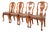 Antique English Queen Anne Burl Wood Dining Chairs, Circa 1860s For Sale