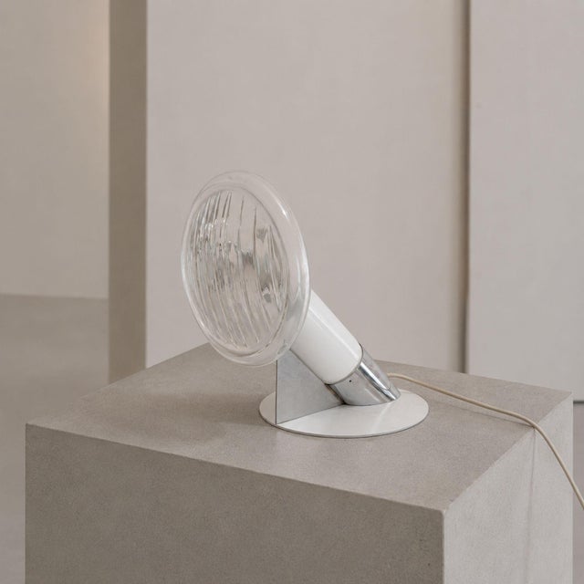 1970s Italian Headlight Murano Glass Table Lamp by Carlo Nason for Mazzega For Sale - Image 6 of 9
