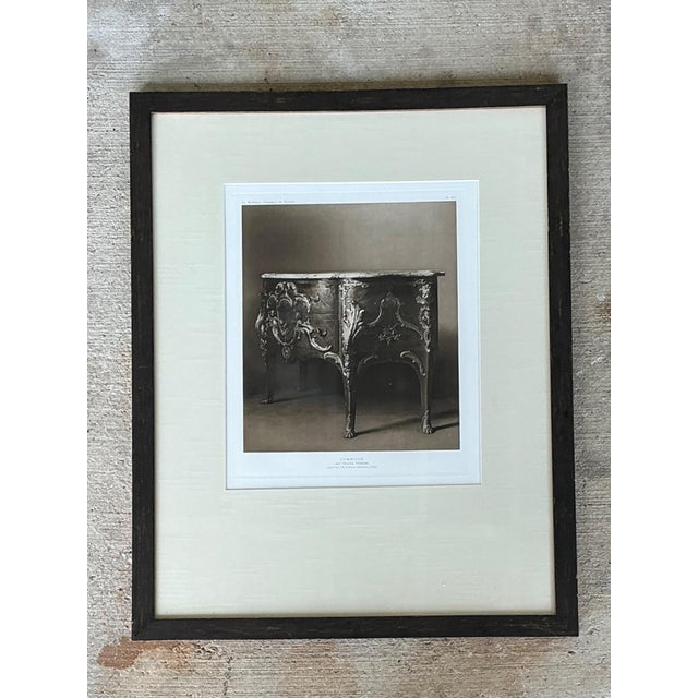 Rococo Framed Antique French Commode Print For Sale - Image 3 of 13