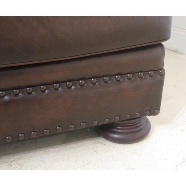 Bernhardt Leather Nailhead Ottoman Brown Leather Matches Bernhardt Leather Nailhead Sofa or add to your home as a...