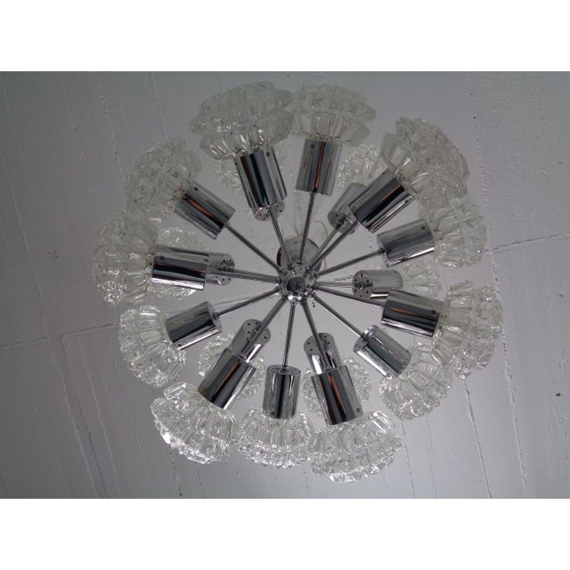 Metal Large Space Age Sputnik Hanging Lamp with 18 Glasses by Richard Essig, Gerrmany, 1960s For Sale - Image 7 of 18