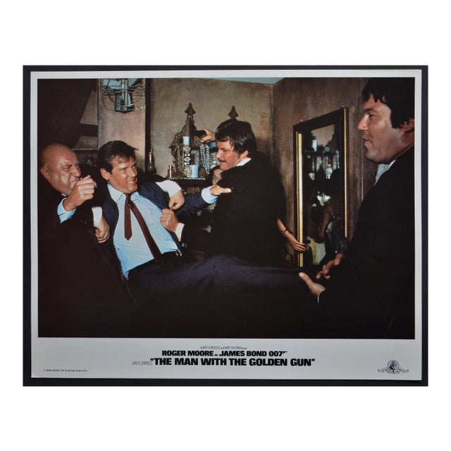 James Bond 007 the Man with the Golden Gun Lobby Card, UK, 1974 For Sale