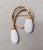 1960s Vintage 1960s Signed Napier Goldtone White Resin Drop Brooch For Sale - Image 5 of 9