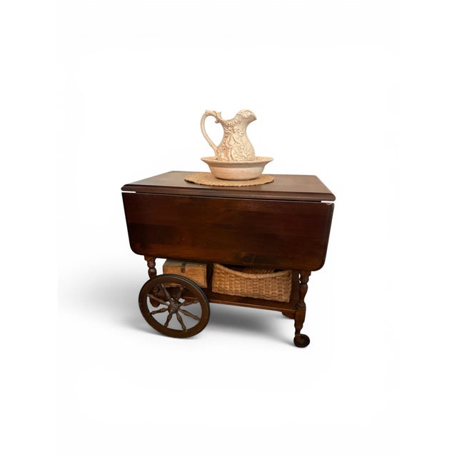 Transitional 1970s Ethan Allen Tea Cart For Sale - Image 3 of 5
