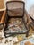 1940s Antique Hardwood and Cane Lounge Chair For Sale - Image 5 of 5