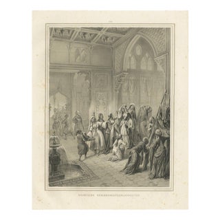 Arabian Engagement Ceremony Interior Scene, 1846, Paper For Sale