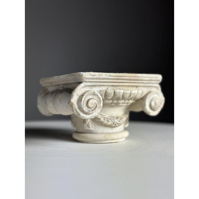 Ionic Hand Carved Marble Capital For Sale - Image 11 of 12