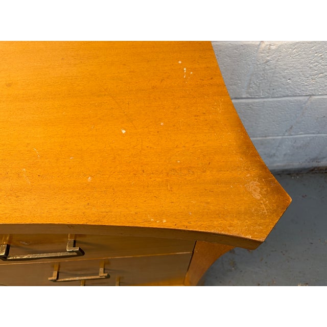 Brass Unique Vintage Mid-Century Dresser With Brass Hardware For Sale - Image 8 of 16