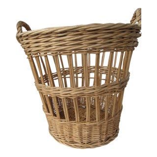 Vintage French Bread Bakery Basket For Sale