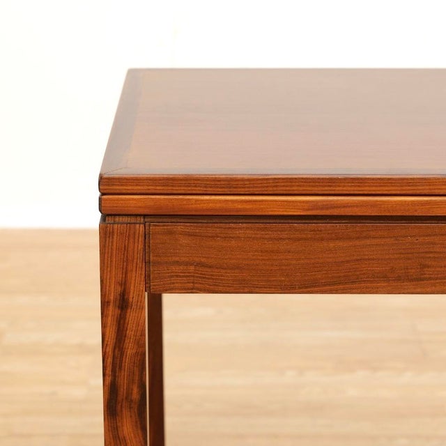 Brown Mid Century Folding Card Table For Sale - Image 8 of 11