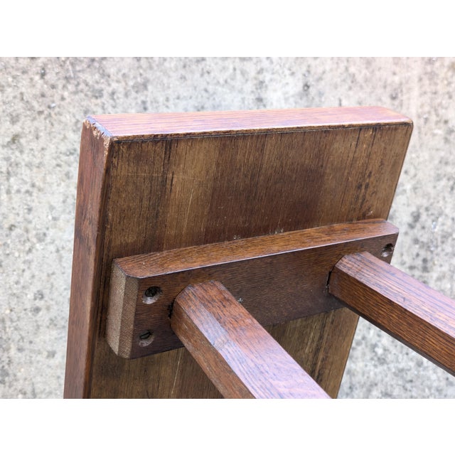 Wood Rustic Oak Bench, France, 1970 For Sale - Image 7 of 14