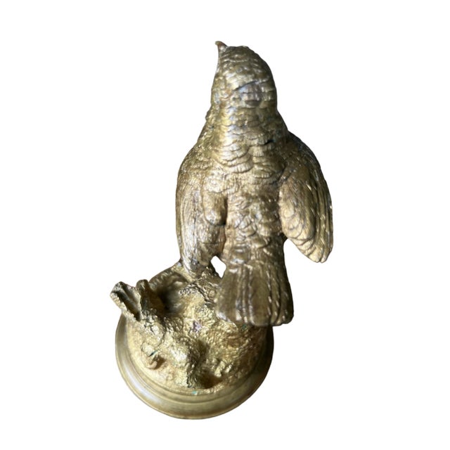 Metal Fine French Bronze Bird Sculpture by Ferdinand Pautrot (1832-1874) For Sale - Image 7 of 11
