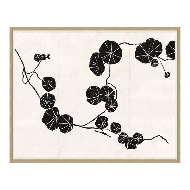 Nasturtium (var. 2) by Susan Hable, Silver Frame For Sale