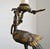 French French Bronze and Marble Antique Peacock Table Lamp For Sale - Image 3 of 11