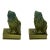 Antique Rookwood Pottery #2655 Owl Bookends Blue-Green High Glaze Made in Usa 1927 For Sale