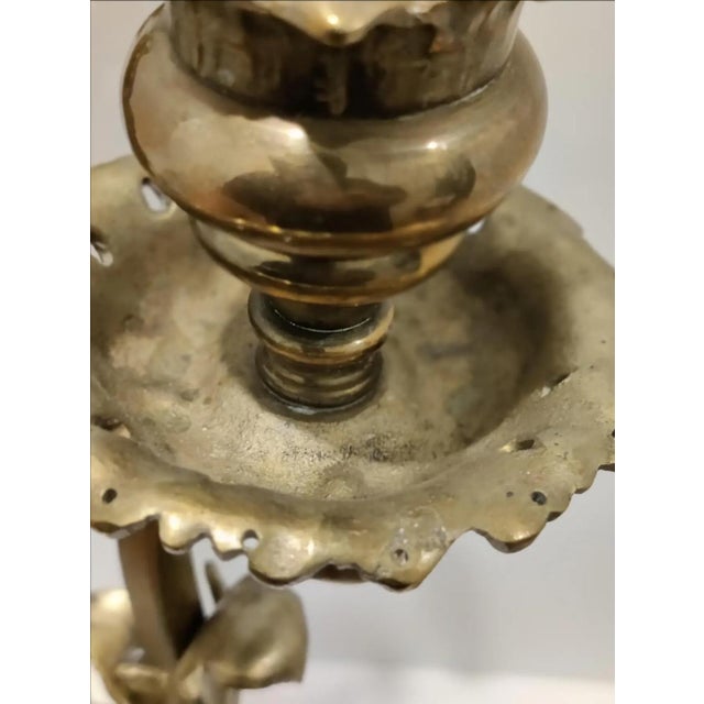 Mid 20th Century Ornate Italian Double Arm Acanthus Leaf Wall Sconces- A Pair For Sale - Image 10 of 13