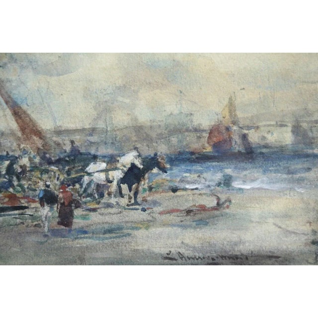 Wood Nautical Oil Painting Edward Aubrey Hunt 1855-1922 Hammer Prices to $53,000 For Sale - Image 7 of 8