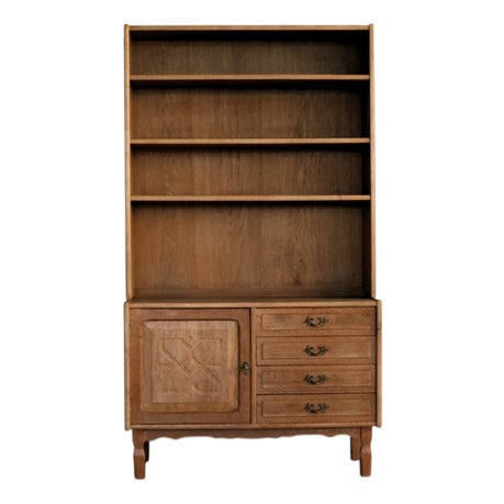 Vintage Brutalist Danish Bookcase, 1960s For Sale