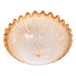 Mid-Century Flush Mount attributed to Barovier & Toso, Italy, 1970s For Sale
