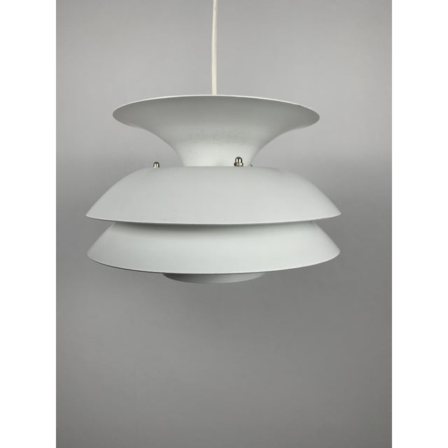 Danish White Pendant Light, 1980s For Sale - Image 9 of 9