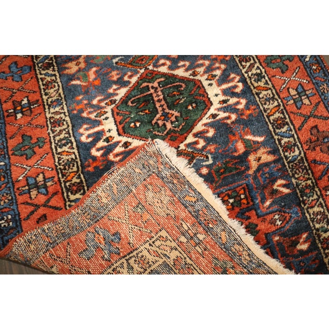 Antique Zabihi Collection Persian Heriz Karadja Small Rug - 3' x 4'7" For Sale In New York - Image 6 of 9