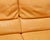 Roche Bobois Roche Bobois -Loveseat Sofa W/ Ottoman -Textured Ocre Leather For Sale - Image 4 of 9