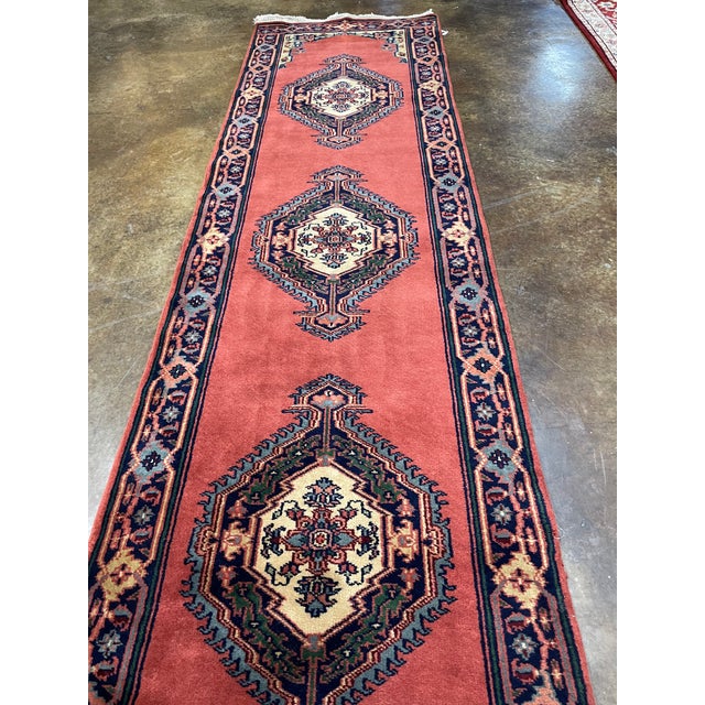 1990s Handwoven Persian Design Indian Rug 2'8" X 9'9"