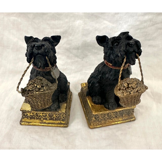Vintage Pair of Scottie Dog Bookends For Sale - Image 4 of 7