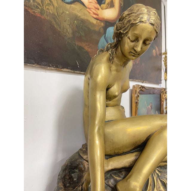 A Gilt Bronze Figure of a Water Nymph, France, 19th Century For Sale - Image 10 of 10
