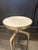 Modern White Marble Side Table For Sale In Seattle - Image 6 of 7