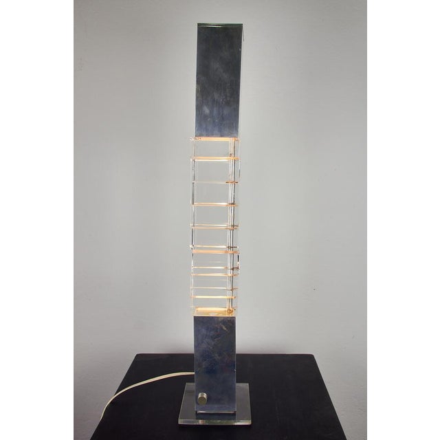 Chrome Table Lamp by Gaetano Missaglia, 1970s For Sale - Image 12 of 18