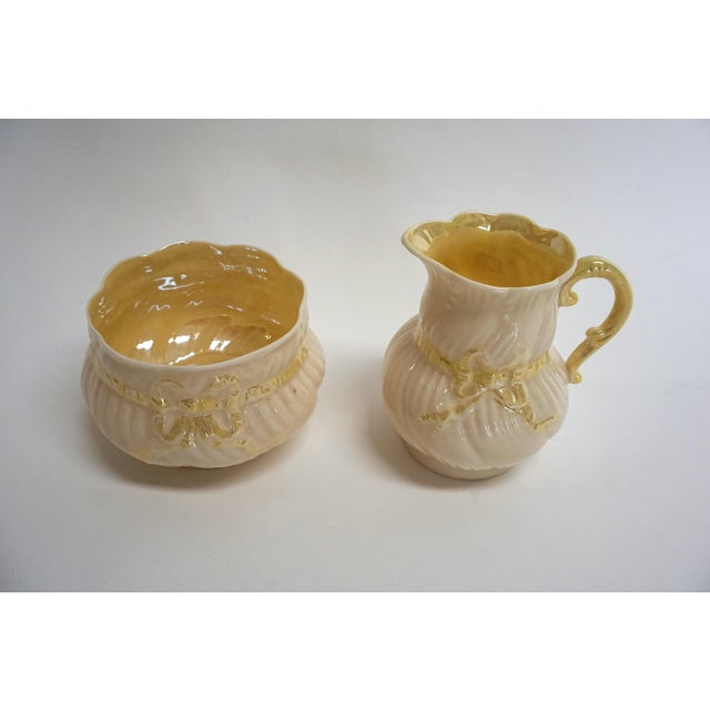 Belleek Creamer and Sugar Bowl Set Chairish