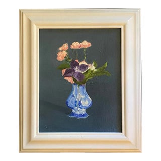 Contemporary Still Life Floral Oil Painting For Sale