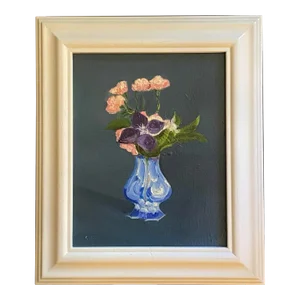Contemporary Still Life Floral Oil Painting