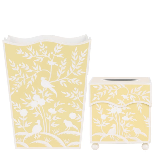 Add a touch of elegance to your home with our hand-painted metal tissue holders, and wastepaper baskets. Each item is...