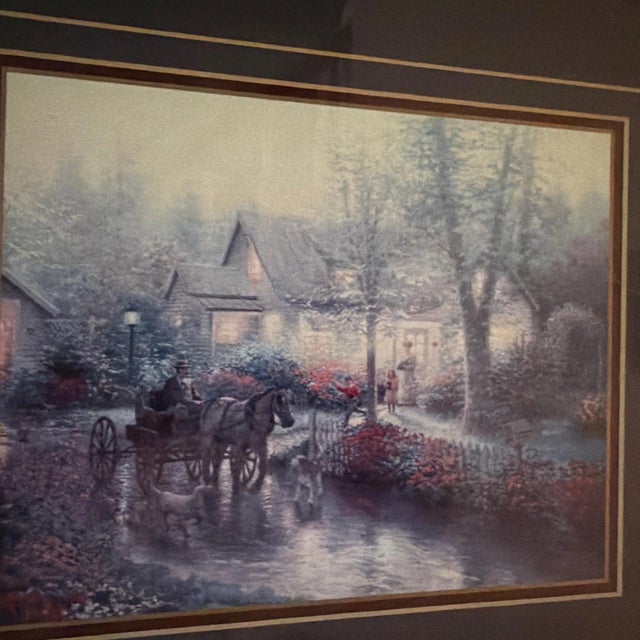 1990s Thomas Kincaid "Sunday Outing" Licensed Reproduction of Western Print, with Signed Certificate of Authenticity 1999 For Sale - Image 5 of 6