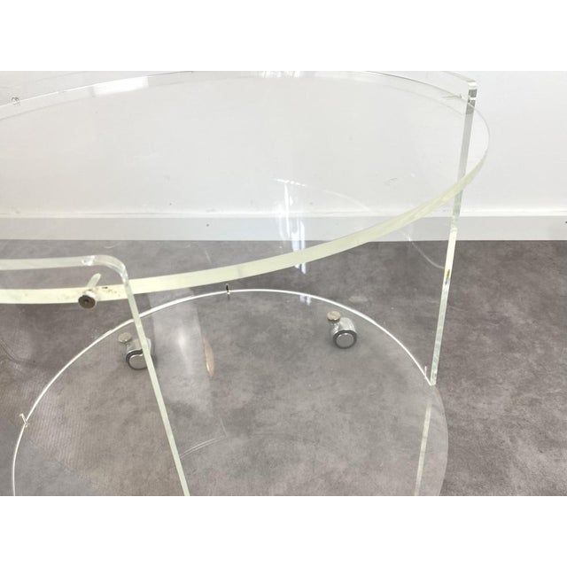 Rollable Acrylic Glass Table, 1980s For Sale - Image 11 of 12