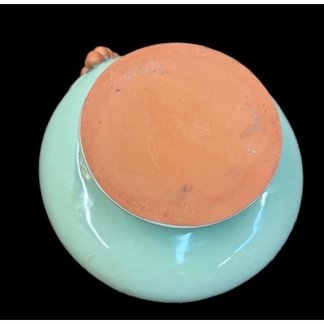 Mid-Century Modern Vintage Mid Century Grapes Green Studio Pottery Bowl 12” For Sale - Image 3 of 3