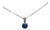 Kyanite Pendant Necklace in Solid 14k Gold – Round 5mm Natural Blue Kyanite For Sale