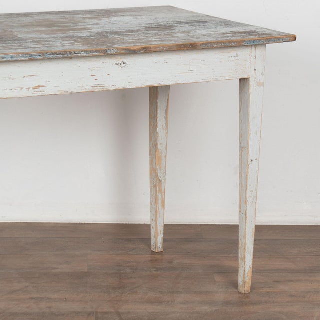 19th Century Original Gray Painted Swedish Pine Side Table For Sale - Image 13 of 15