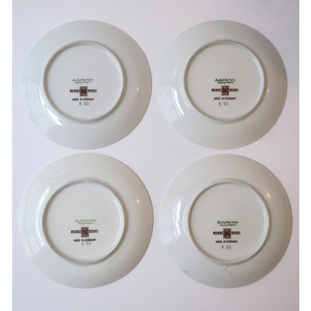 White Porcelain Small Plates, French Modernism, Designer Jean Luce, Set of 4 For Sale - Image 8 of 9