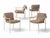 Set of 4 Patricia Urquiola Vidalenta Outdoor Chairs for Cassina Elegant set of four Vidalenta outdoor chairs designed by...